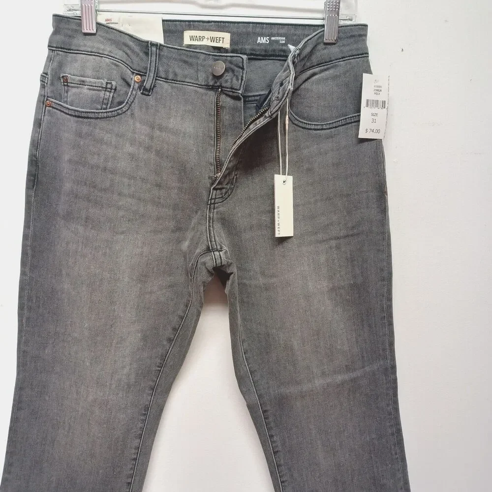 Warp + Weft AMS Amsterdam Slim Fit Men's Stretch Jeans Size 31x28